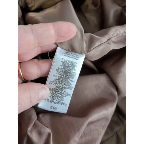 Lauren Ralph Lauren Goose Down Puffer Parka Jacket Women's Medium Brown Wool hoo - Picture 9 of 13